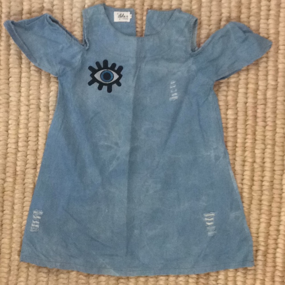 Lols&boys distressed Embroidered Jean Dress 10